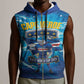 Blue Shark Cape Verde Football Sleeveless Zip Hoodie First World Cup 2026 - African Pride