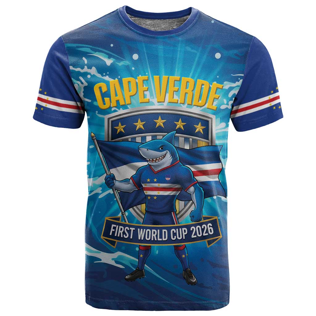 Blue Shark Cape Verde Football T shirt First World Cup 2026 - African Pride