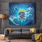 Blue Shark Cape Verde Football Tapestry First World Cup 2026 - African Pride