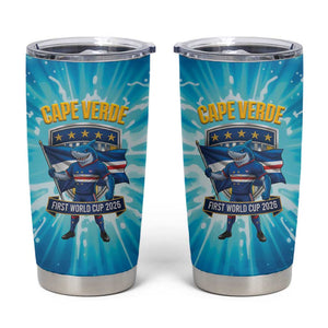 Blue Shark Cape Verde Football Tumbler Cup First World Cup 2026 - African Pride