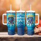 Blue Shark Cape Verde Football Tumbler With Handle First World Cup 2026 - African Pride