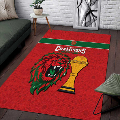 Morocco Champions Football Area Rug Atlas Lions Rise