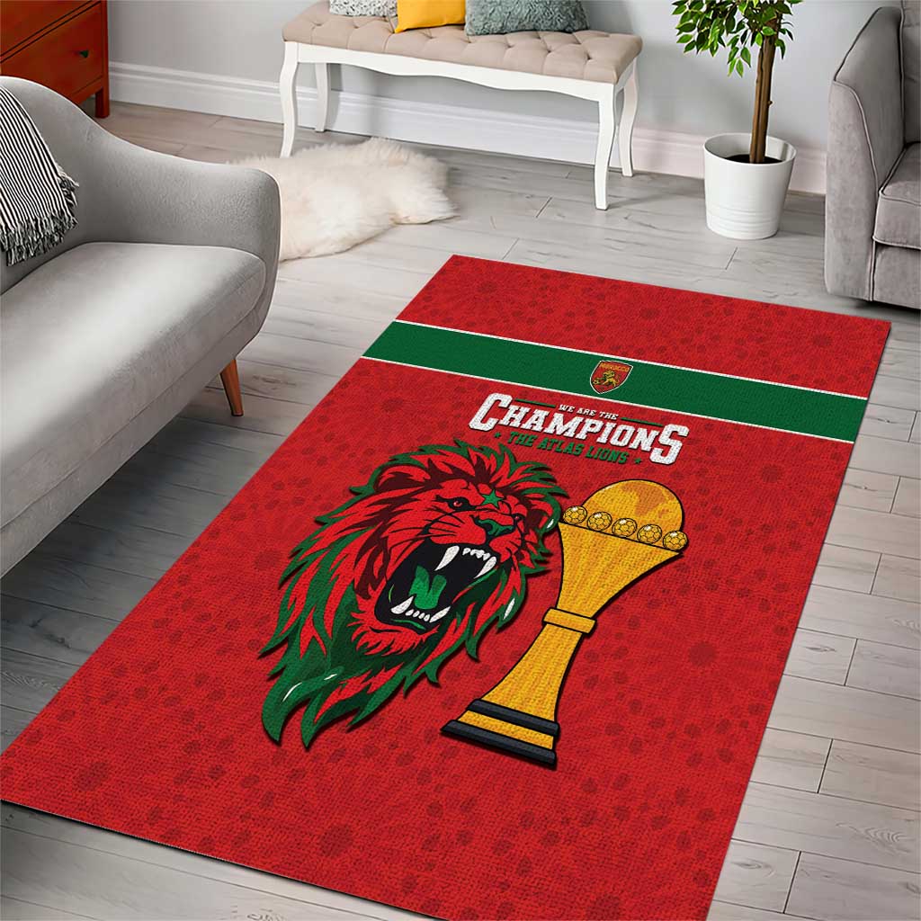 Morocco Champions Football Area Rug Atlas Lions Rise