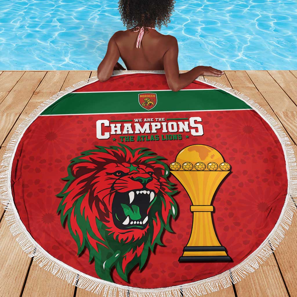 Morocco Champions Football Beach Blanket Atlas Lions Rise