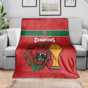 Morocco Champions Football Blanket Atlas Lions Rise