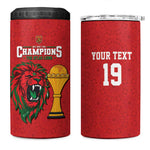 Morocco Champions Football Custom 4 in 1 Can Cooler Tumbler Atlas Lions Rise