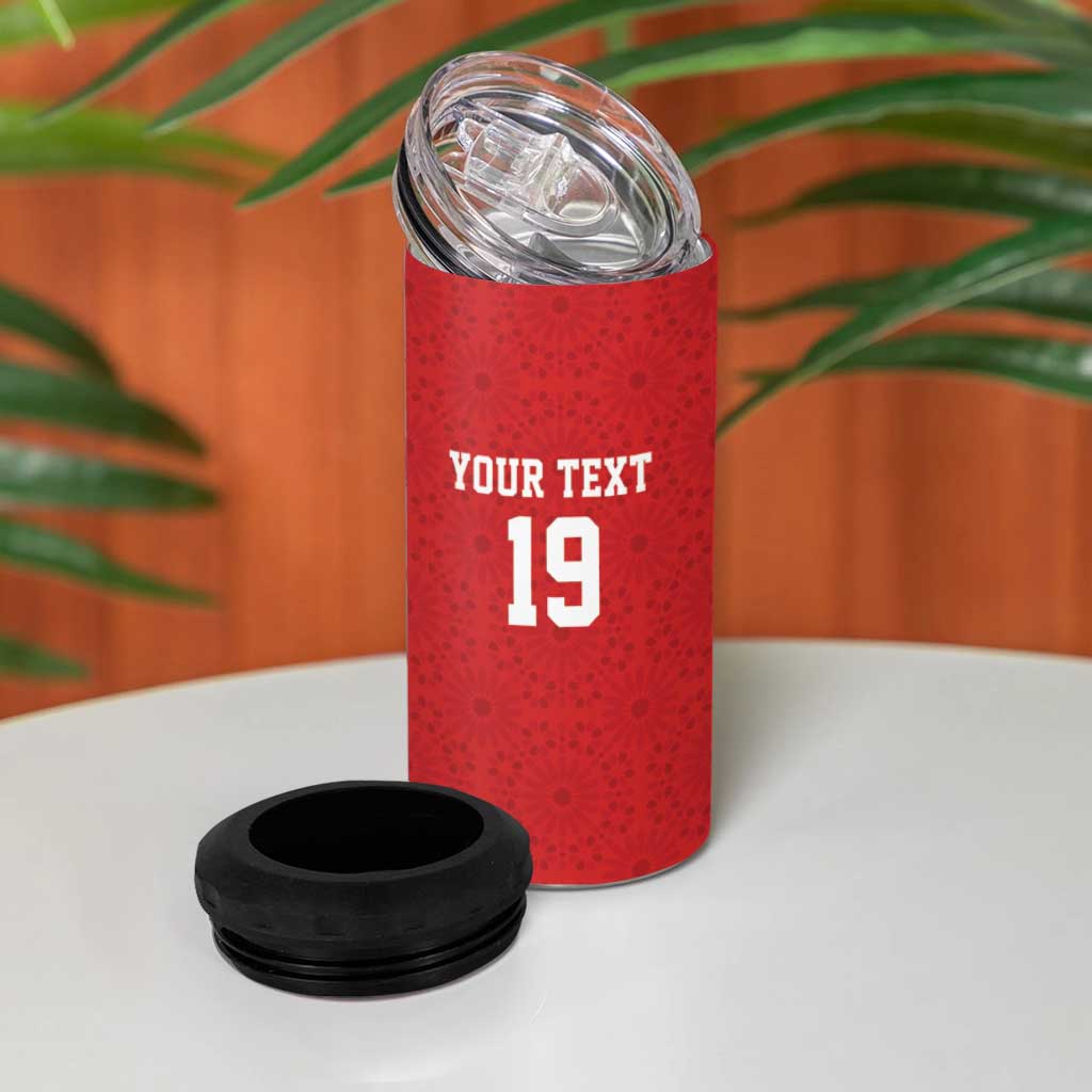 Morocco Champions Football Custom 4 in 1 Can Cooler Tumbler Atlas Lions Rise