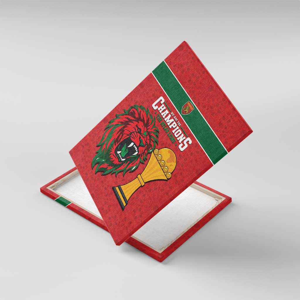 Morocco Champions Football Canvas Wall Art Atlas Lions Rise