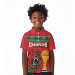 Morocco Champions Football Custom Kid Polo Shirt Atlas Lions Rise