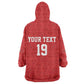 Morocco Champions Football Custom Kid Wearable Blanket Hoodie Atlas Lions Rise