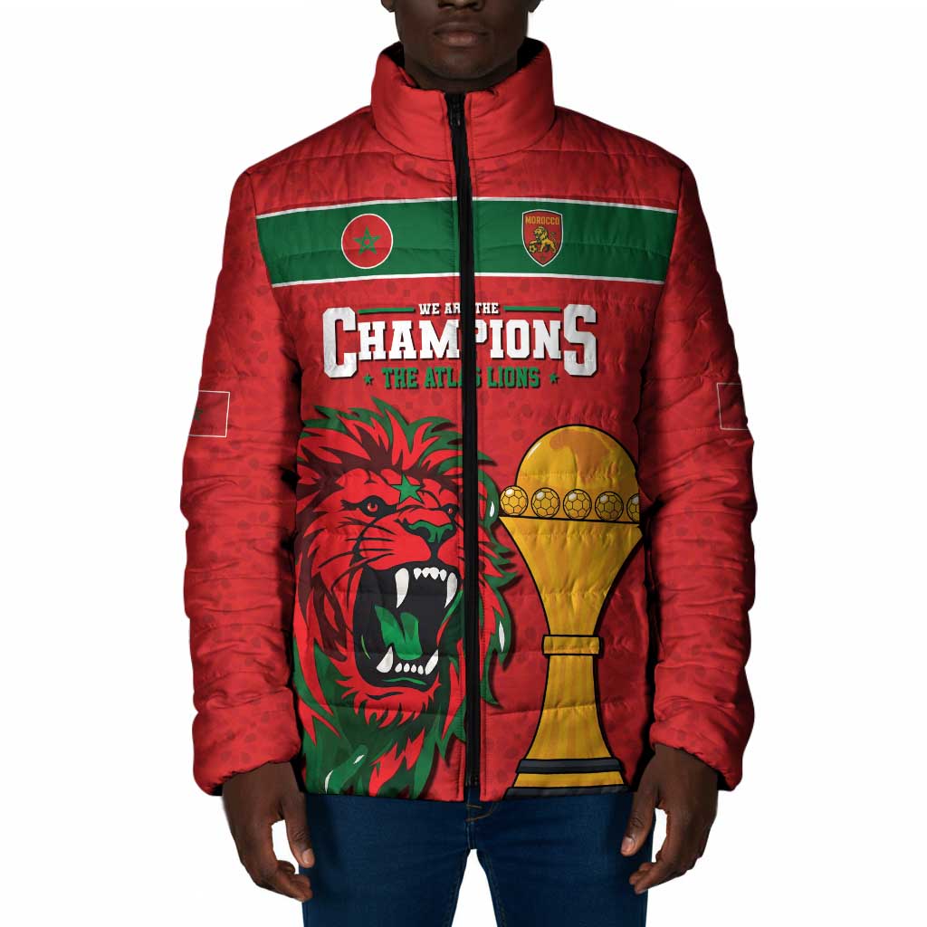 Morocco Champions Football Custom Padded Jacket Atlas Lions Rise