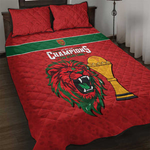 Morocco Champions Football Quilt Bed Set Atlas Lions Rise