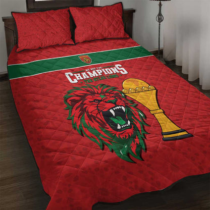 Morocco Champions Football Quilt Bed Set Atlas Lions Rise