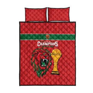 Morocco Champions Football Quilt Bed Set Atlas Lions Rise