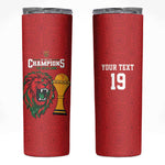 Morocco Champions Football Custom Skinny Tumbler Atlas Lions Rise