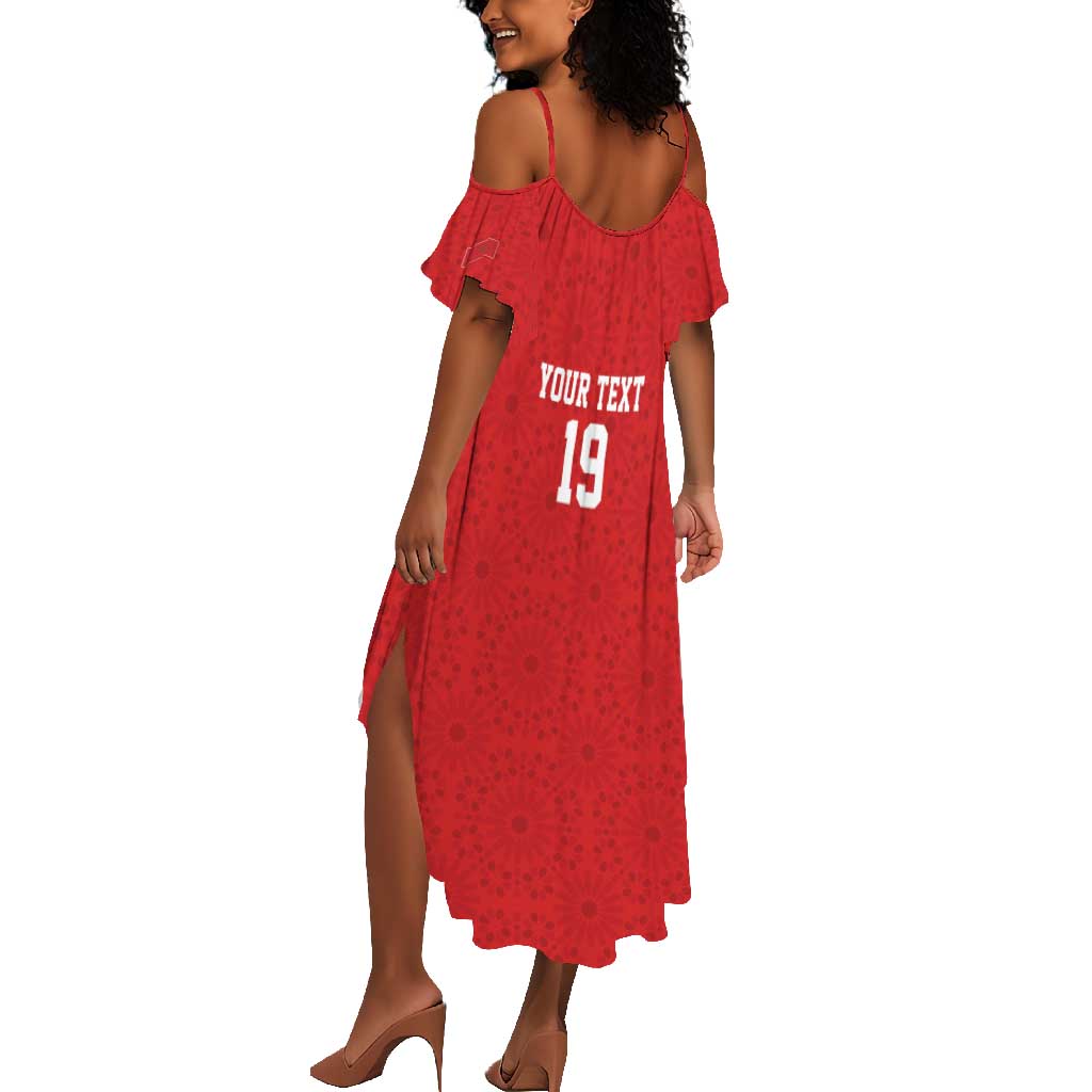 Morocco Champions Football Custom Summer Maxi Dress Atlas Lions Rise