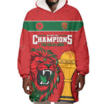 Morocco Champions Football Custom Wearable Blanket Hoodie Atlas Lions Rise