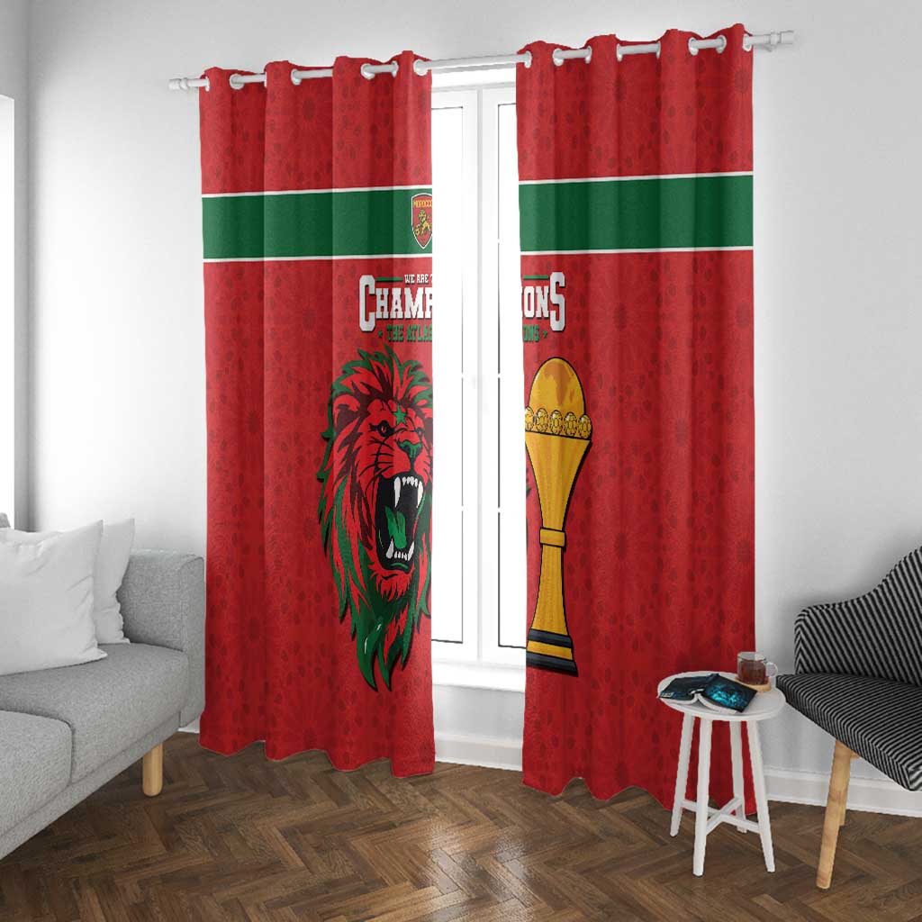 Morocco Champions Football Window Curtain Atlas Lions Rise