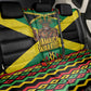 Black Jamaicans Warrior Spirit Back Car Seat Cover Tribal Fighter in Reggae Colors - African Pride