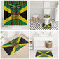 Black Jamaicans Warrior Spirit Bathroom Set Tribal Fighter in Reggae Colors