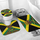 Black Jamaicans Warrior Spirit Bathroom Set Tribal Fighter in Reggae Colors