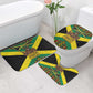 Black Jamaicans Warrior Spirit Bathroom Set Tribal Fighter in Reggae Colors