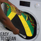 Black Jamaicans Warrior Spirit Bathroom Set Tribal Fighter in Reggae Colors