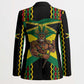 Black Jamaicans Warrior Spirit Blazer Tribal Fighter in Reggae Colors