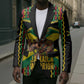 Black Jamaicans Warrior Spirit Blazer Tribal Fighter in Reggae Colors