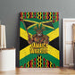 Black Jamaicans Warrior Spirit Canvas Wall Art Tribal Fighter in Reggae Colors - African Pride
