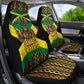Black Jamaicans Warrior Spirit Car Seat Cover Tribal Fighter in Reggae Colors - African Pride