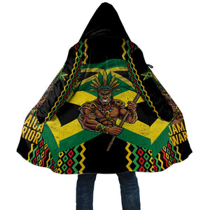 Black Jamaicans Warrior Spirit Cloak Tribal Fighter in Reggae Colors