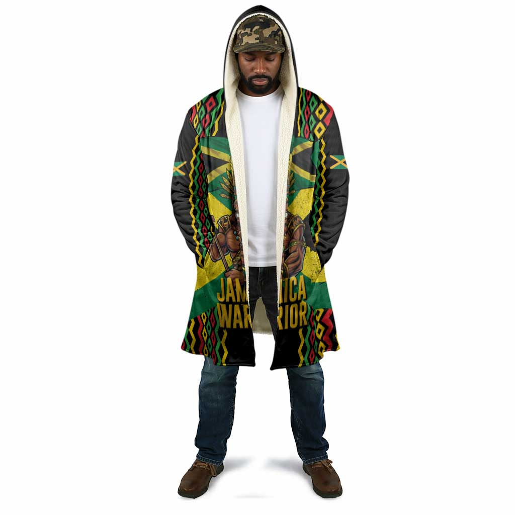 Black Jamaicans Warrior Spirit Cloak Tribal Fighter in Reggae Colors