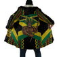 Black Jamaicans Warrior Spirit Cloak Tribal Fighter in Reggae Colors