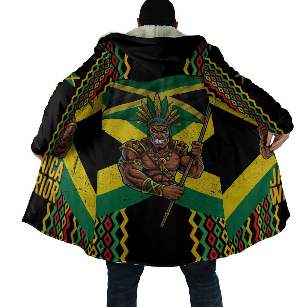 Black Jamaicans Warrior Spirit Cloak Tribal Fighter in Reggae Colors