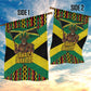 Black Jamaicans Warrior Spirit Garden Flag Tribal Fighter in Reggae Colors - African Pride