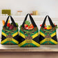 Black Jamaicans Warrior Spirit Grocery Bag Tribal Fighter in Reggae Colors - African Pride