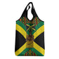 Black Jamaicans Warrior Spirit Grocery Bag Tribal Fighter in Reggae Colors - African Pride