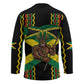 Black Jamaicans Warrior Spirit Hockey Jersey Tribal Fighter in Reggae Colors