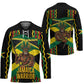 Black Jamaicans Warrior Spirit Hockey Jersey Tribal Fighter in Reggae Colors