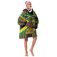 Black Jamaicans Warrior Spirit Kid Wearable Blanket Hoodie Tribal Fighter in Reggae Colors - African Pride