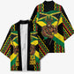 Black Jamaicans Warrior Spirit Kimono Tribal Fighter in Reggae Colors