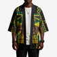 Black Jamaicans Warrior Spirit Kimono Tribal Fighter in Reggae Colors