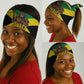 Black Jamaicans Warrior Spirit Neck Gaiter Tribal Fighter in Reggae Colors - African Pride