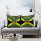 Black Jamaicans Warrior Spirit Pillow Cover Tribal Fighter in Reggae Colors