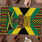 Black Jamaicans Warrior Spirit Puzzle Tribal Fighter in Reggae Colors