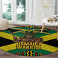 Black Jamaicans Warrior Spirit Round Carpet Tribal Fighter in Reggae Colors - African Pride