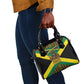 Black Jamaicans Warrior Spirit Shoulder Handbag Tribal Fighter in Reggae Colors - African Pride