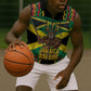 Black Jamaicans Warrior Spirit Sleeveless Zip Hoodie Tribal Fighter in Reggae Colors - African Pride