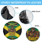 Black Jamaicans Warrior Spirit Spare Tire Cover Tribal Fighter in Reggae Colors - African Pride